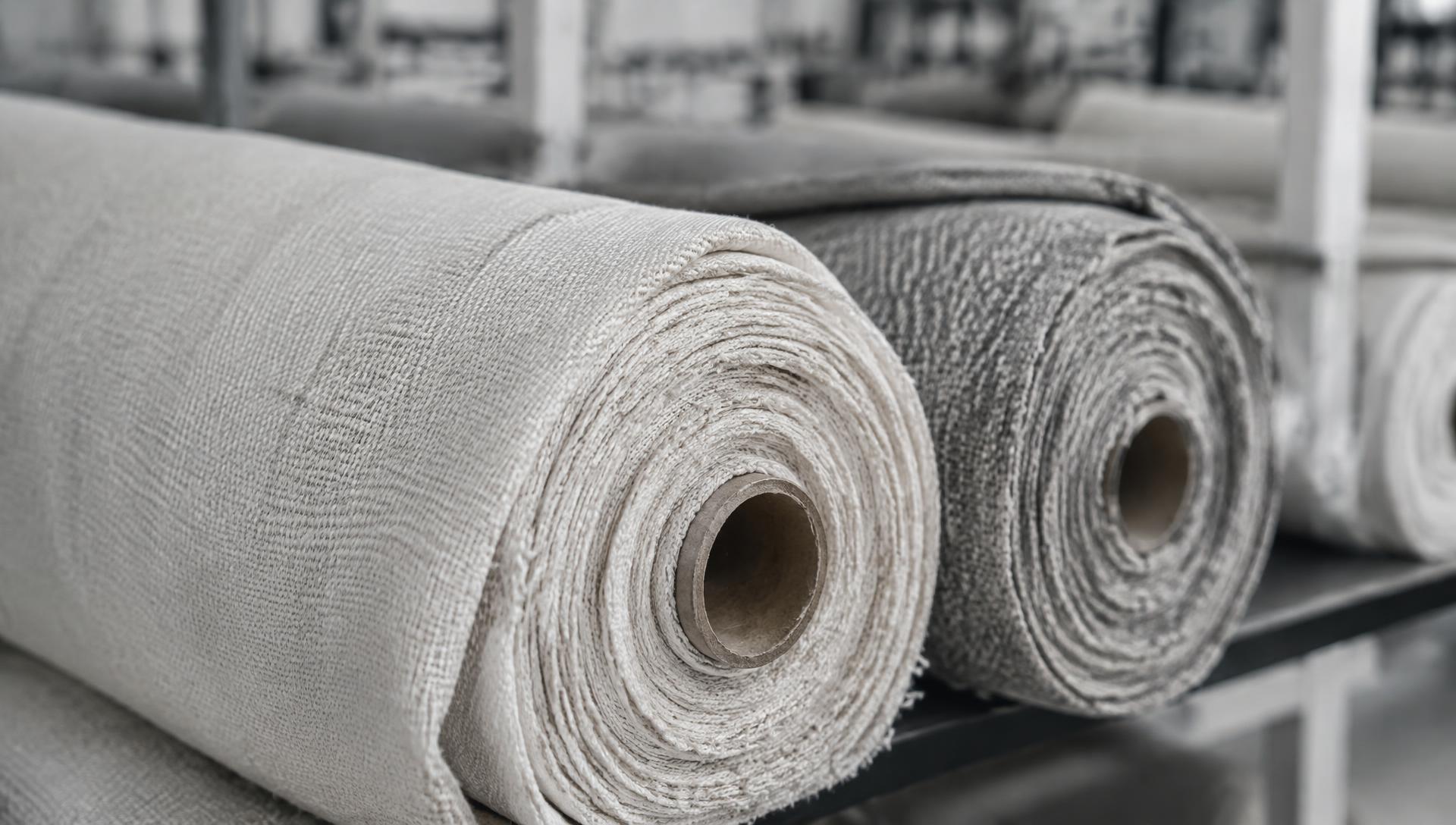 Rolls of woven fabric in the NET TEKSTİL mill